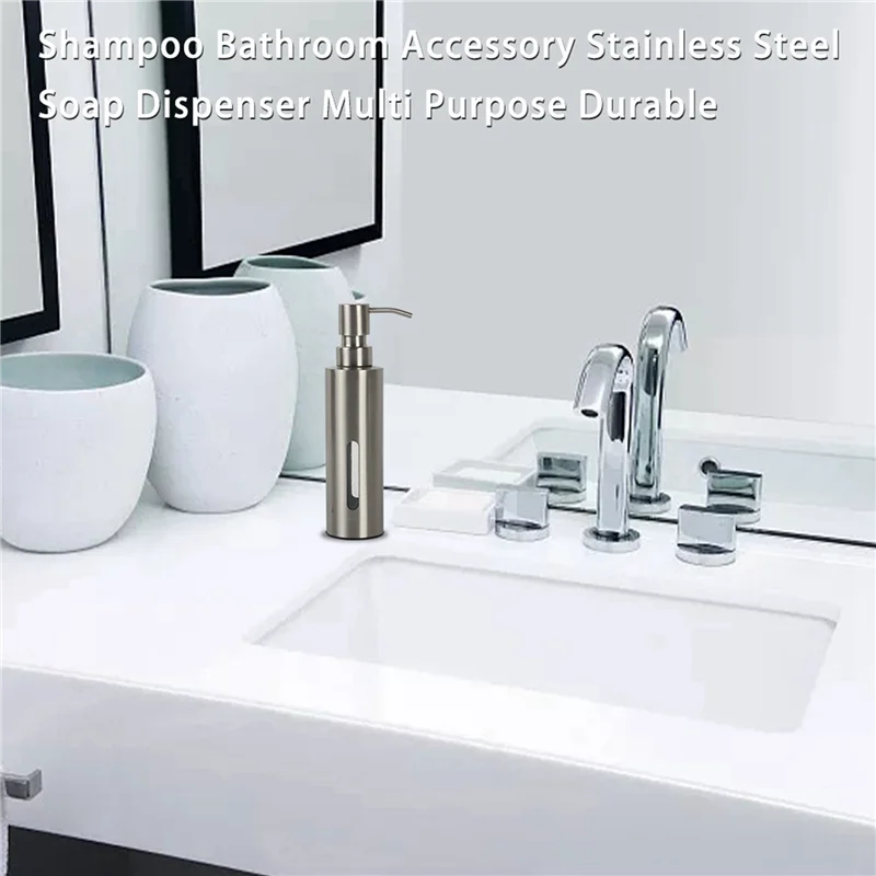 

AT44-2X 7 унций диспенсер для ручного мыла для ванной комнаты, дозатор мыла для посуды из нержавеющей стали для кухни