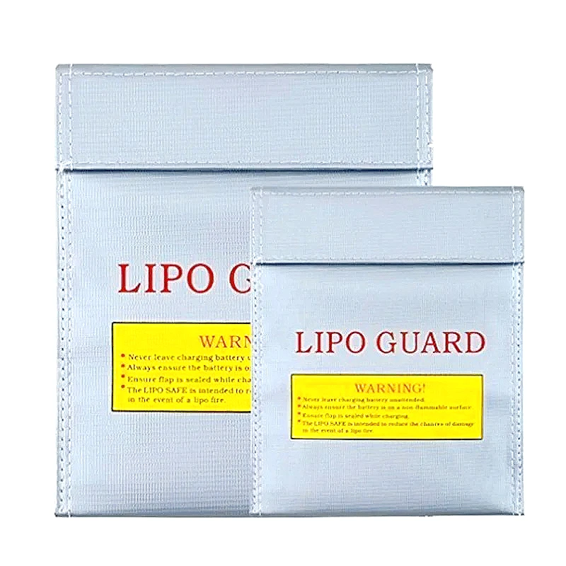 

Fireproof And Waterproof High-Quality Rc Lipo Battery Safety Bag Safety Protection Charging Bag 18x23cm 30x23cm Silver
