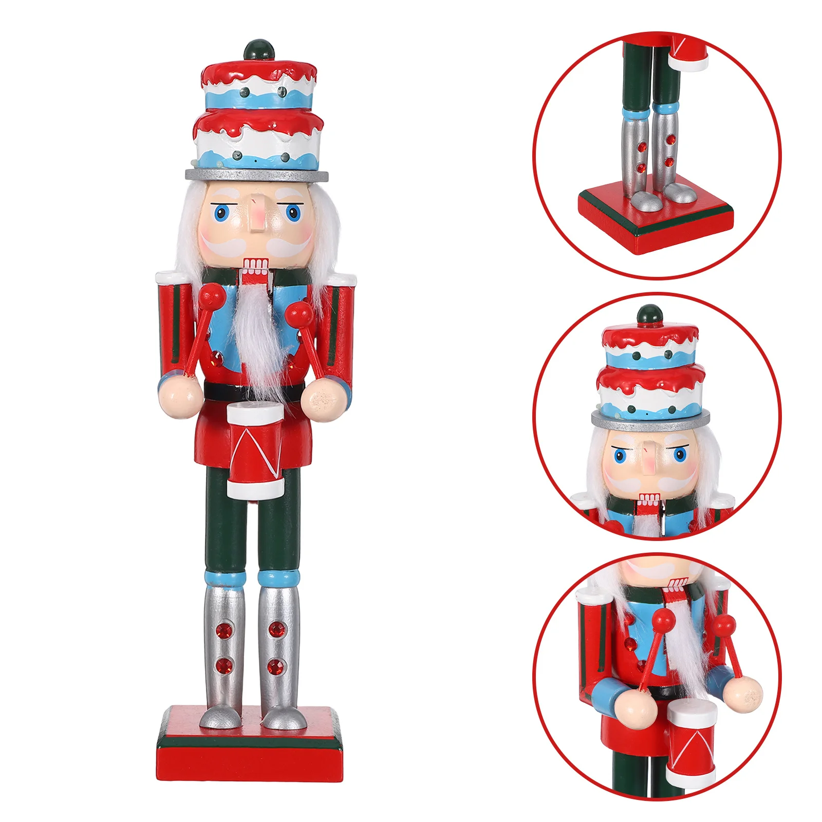 

Classic Walnut Cracker Ornament Decorative Handmade Wooden Art Home Office Desk Ornament Holiday Gift Collection