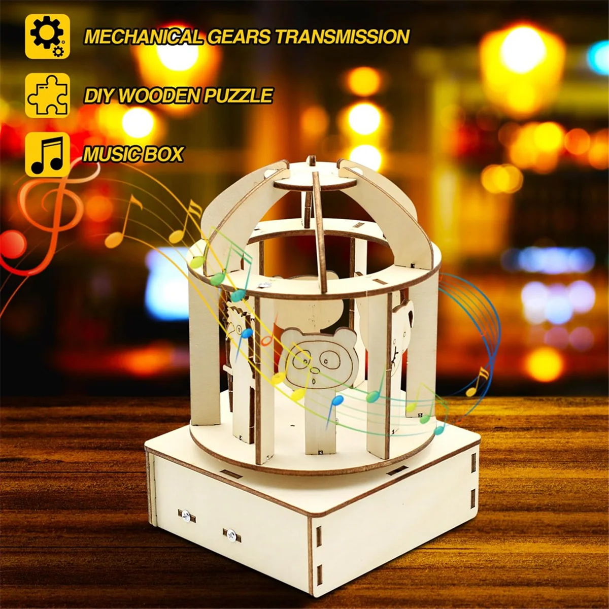 

Modern Wooden Building Toys, Activities Projects 3D Puzzles Music Box