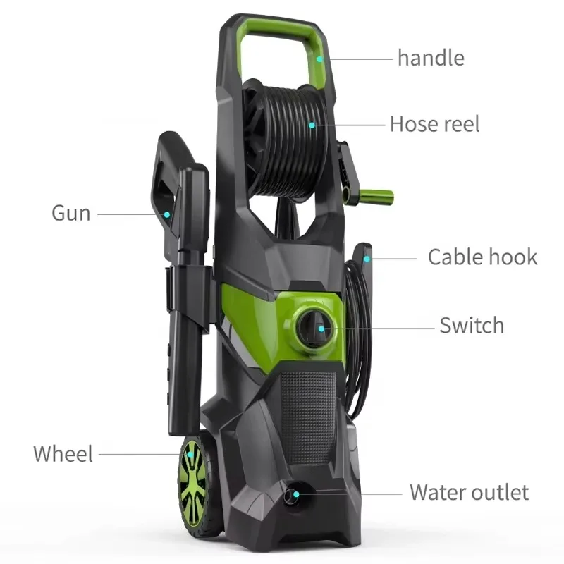 Durable 1000W High Pressure Car Washer Premium Suitable For Home Courtyard Garden Ground And Various Vehicle Surface Washing Use