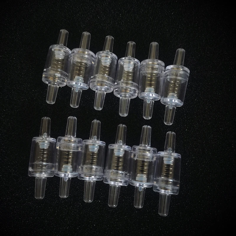 5/10pcs Aquarium Air Pump Check Valve 5 X One Way Non-Return Check Valve with Spring Aquarium Fish Tank Accessories Co2 System