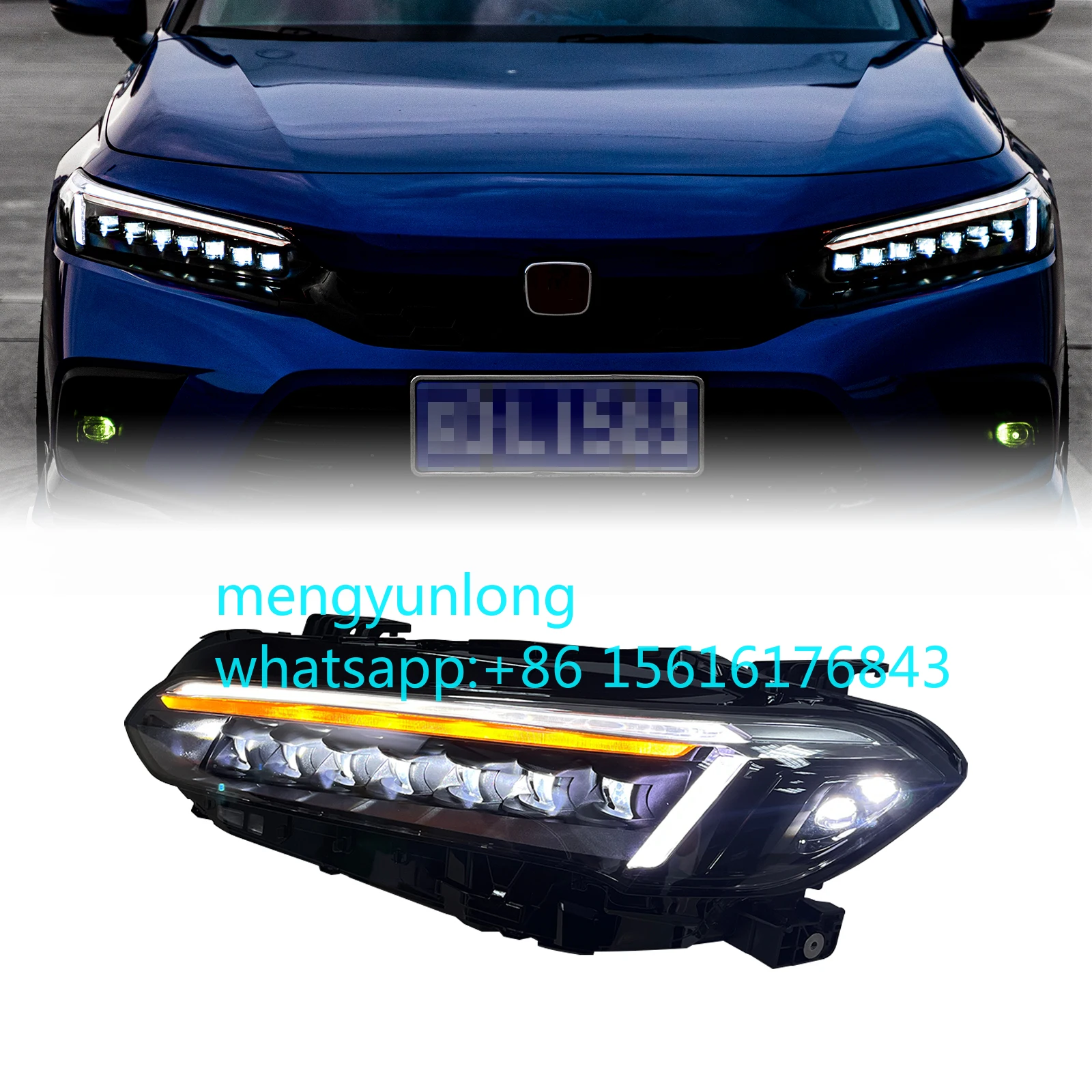 

Leishuo Manufacture Car Modified LED Headlight Head Lamp LED Light For Honda 11th Civic 2021+