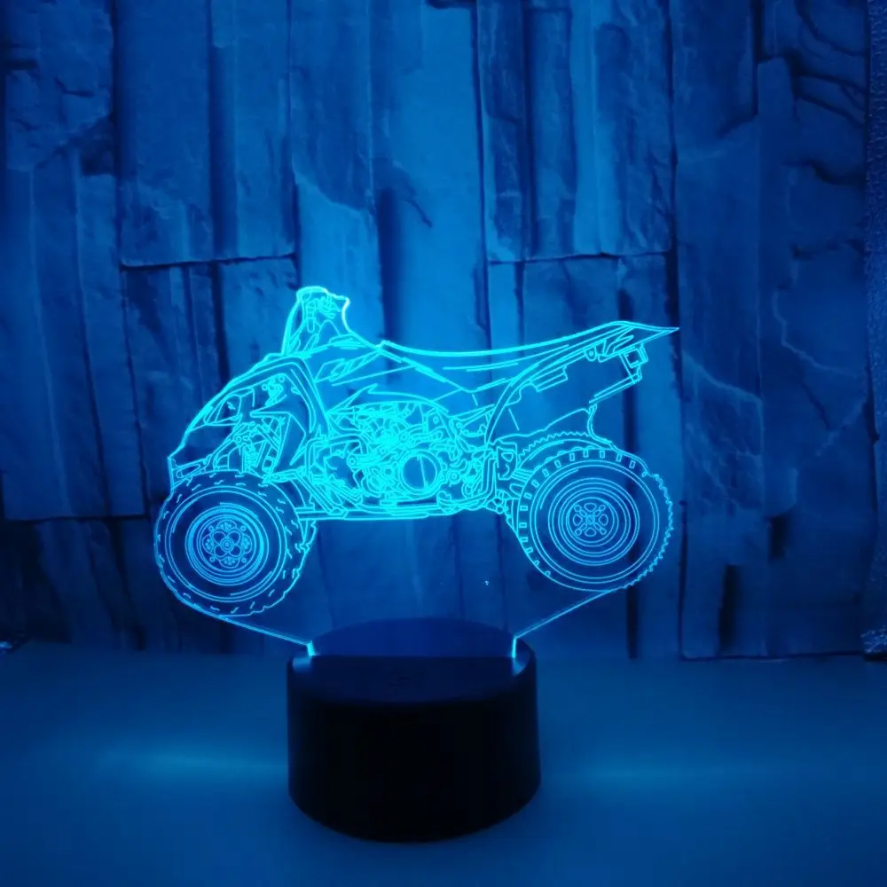 

Motorcycle 3d Seven-color Touch Table Lamp 7 Color Change Gradual Night 3d Visual Lamp Christmas Gift Children's Toys