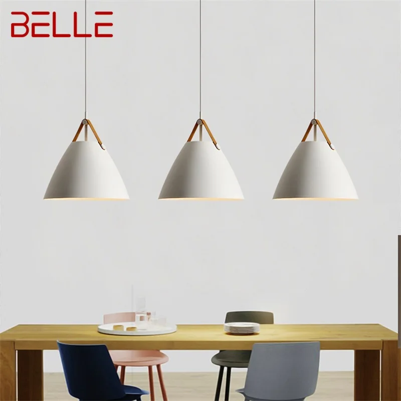 

BELLE Nordic Simple Pendant Light Contemporary LED Lamps Fixtures For Home Decorative Dining Room