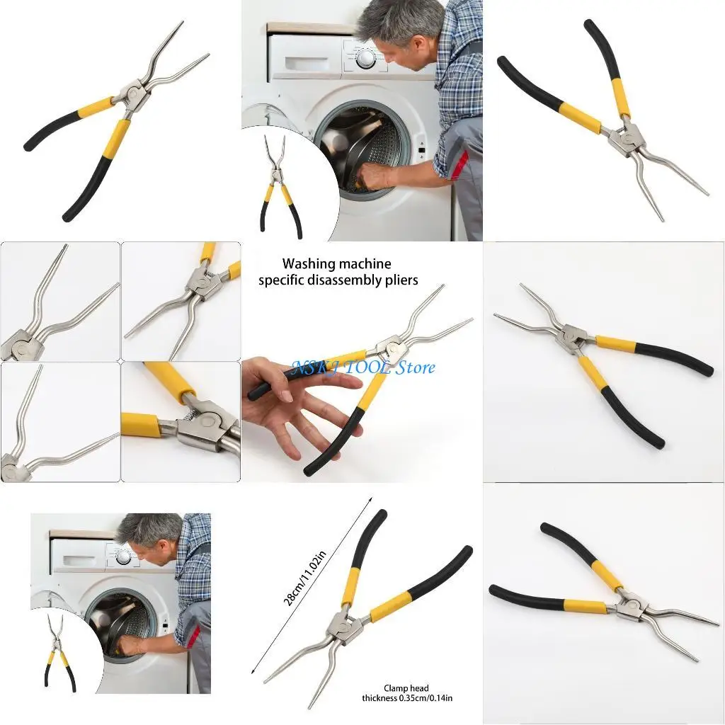 L8RC 세탁기 외부 욕조 스프링 제거 도구 단단한 금속 와셔 스프링 확장 도구 교체 확장기 도구