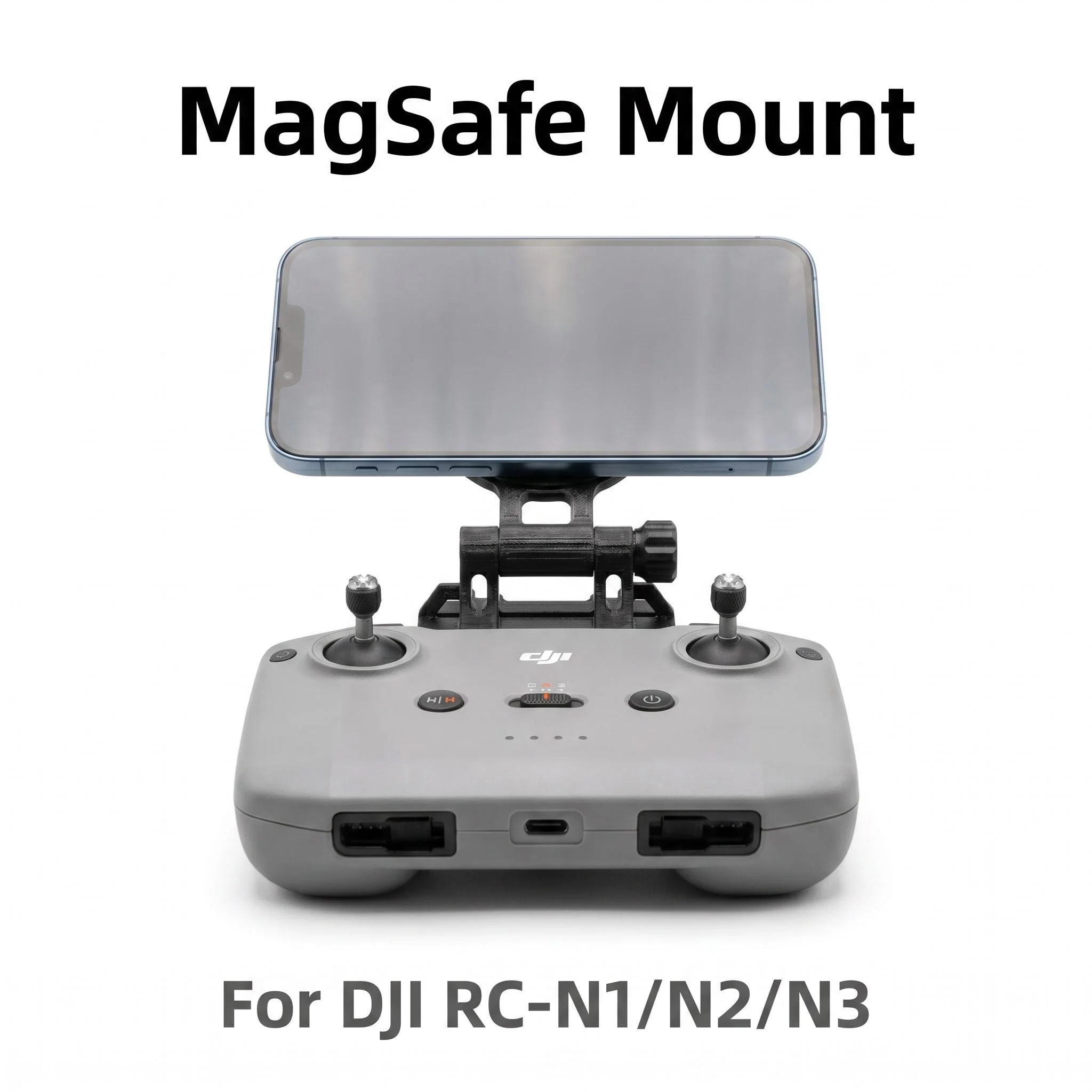 Foldable MagSafe Magnetic Phone Mount for DJI RC-N1/RC-N2/RC-N3 Remote Controller, Adjustable Hinge Design Drone Controller Phon