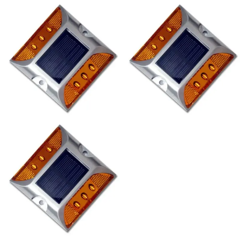 AC23-3X LED Solar Power Ground Marker Lights Waterproof Outdoor Driveway Road Highway Spike Lamp