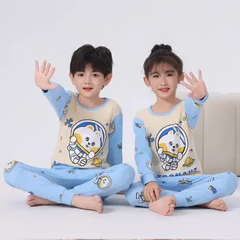 兒童睡衣 男童龍貓純棉睡褲套裝 卡通睡衣 兒童睡衣 女童睡衣 幼兒嬰兒套裝 兒童睡衣 10 最佳銷售 兒童睡衣 - №10