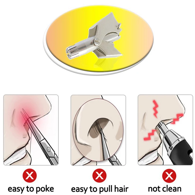 1pc Nose Trimmer For Men Portable Stainless Steel Manual Trimmer For Shaver Washable Nose Ear Hair Trimmer Professional Scissors