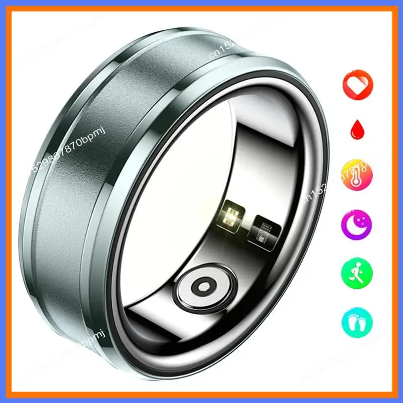 BAAE Smart Ring Fitness Tracker مع مراقبة النوم ومراقبة الأكسجين في الدم ودرجة حرارة الجسم وعداد الخطوات حلقة رياضية متينة B