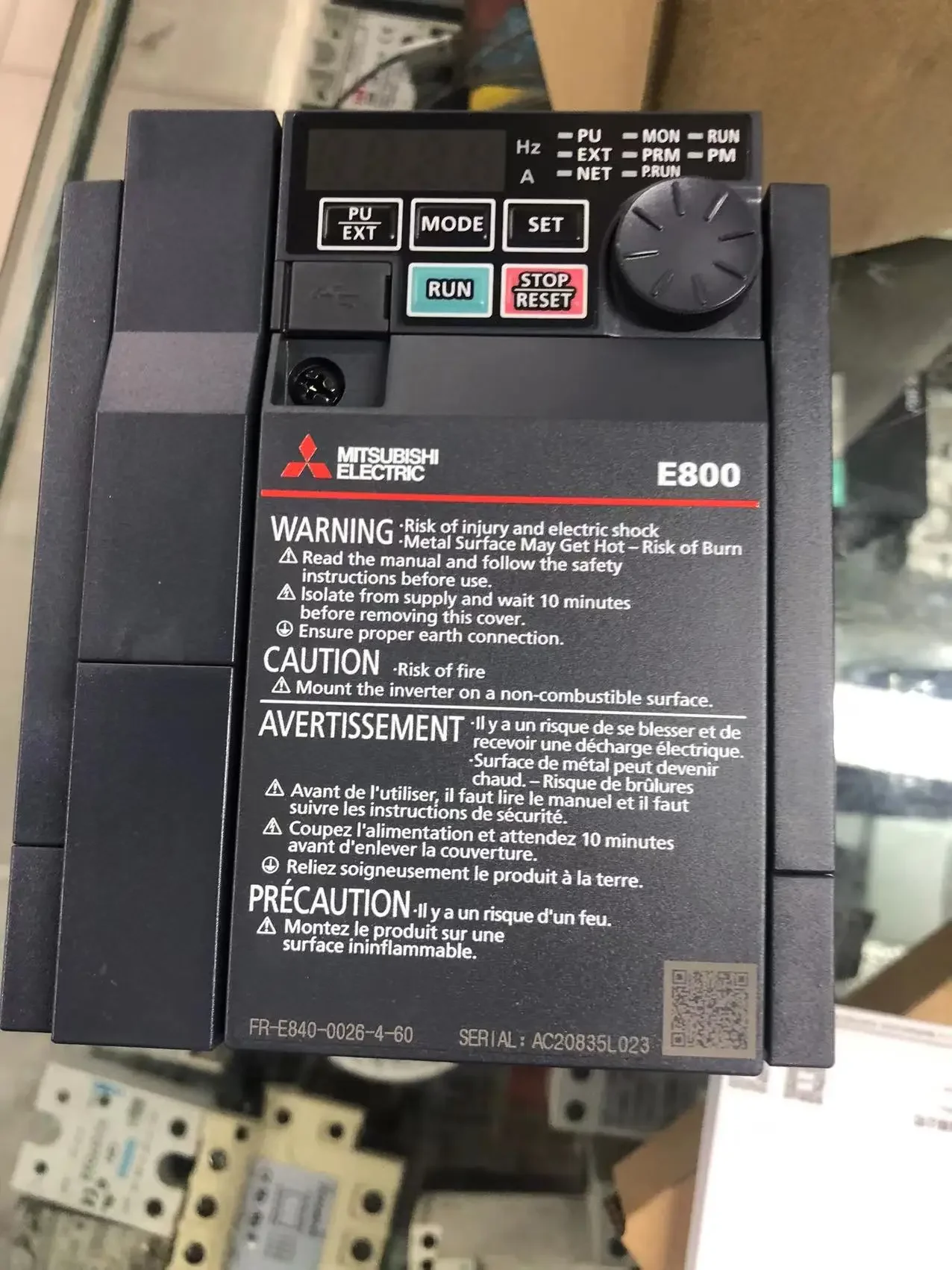 FR-E840- 0026-4-60 Mitsubishi New Original Universal Inverter 0.75KW