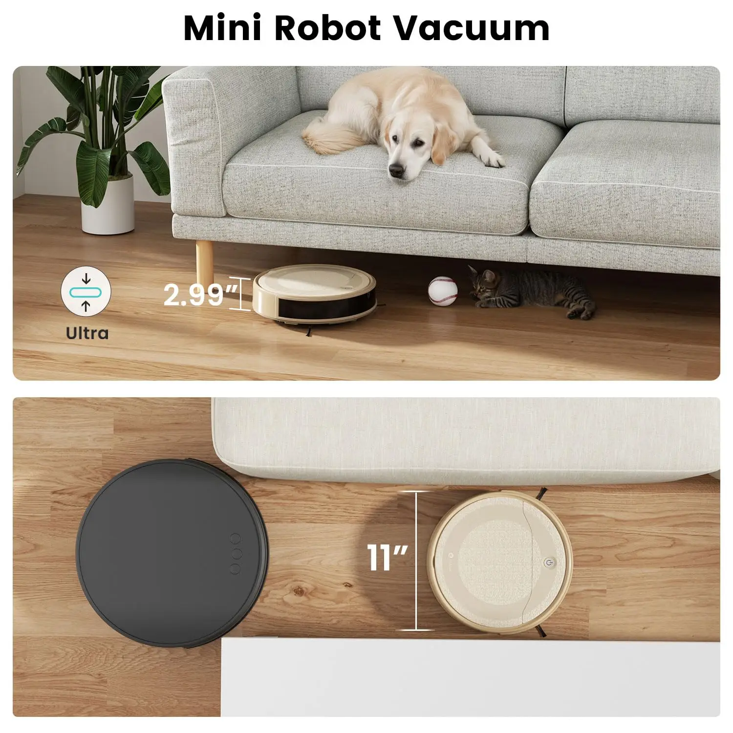 Lefant M310 Robot Vacuum Cleaner 4500Pa Suction, Self-Charging Robotic Vacuum, App/Wi-Fi/Alexa,Ideal for Pet Hair Hard Floor