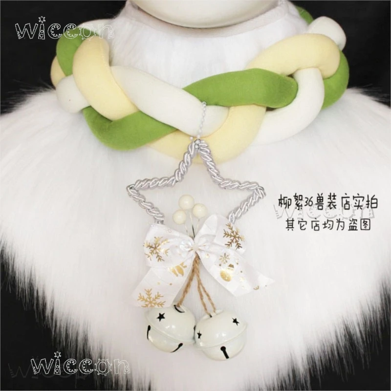 벨 초커 피그테일이 있는 퍼슈트 독특한 액세서리 애니메이션 코스프레 의상 크리스마스 선물 고품질 쇄골 체인 목걸이