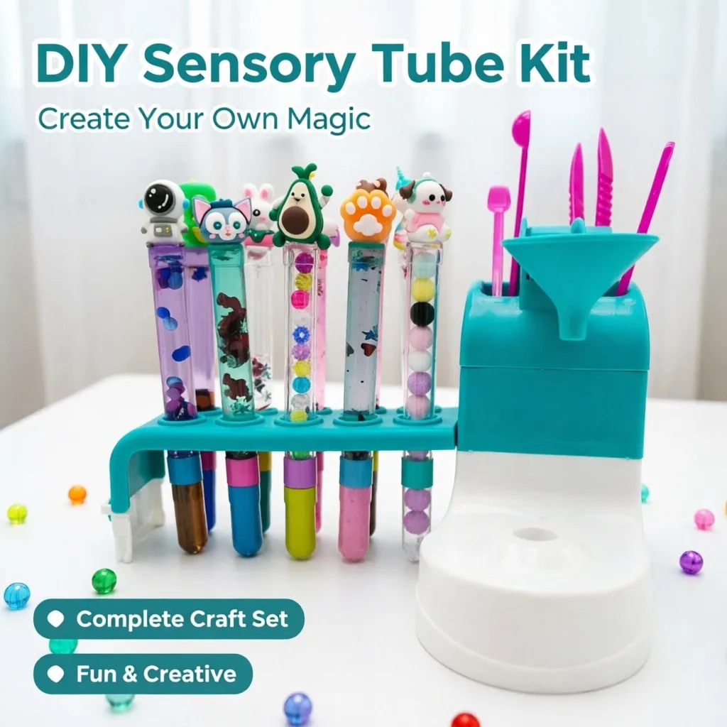 DIY Pen Making Kit Quicksand Pens Craft Toy Creator Studio STEM Educational Toys for Kids Girls Birthday Christmas Gift Set