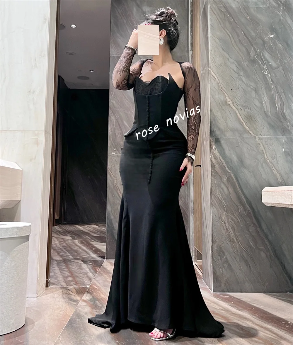 تخصيص جيرسي الطية الدانتيل الساحرة خارج على الكتف البوق فساتين طويلة مناسبة مخصصة مساء اللباس حزب أنيق