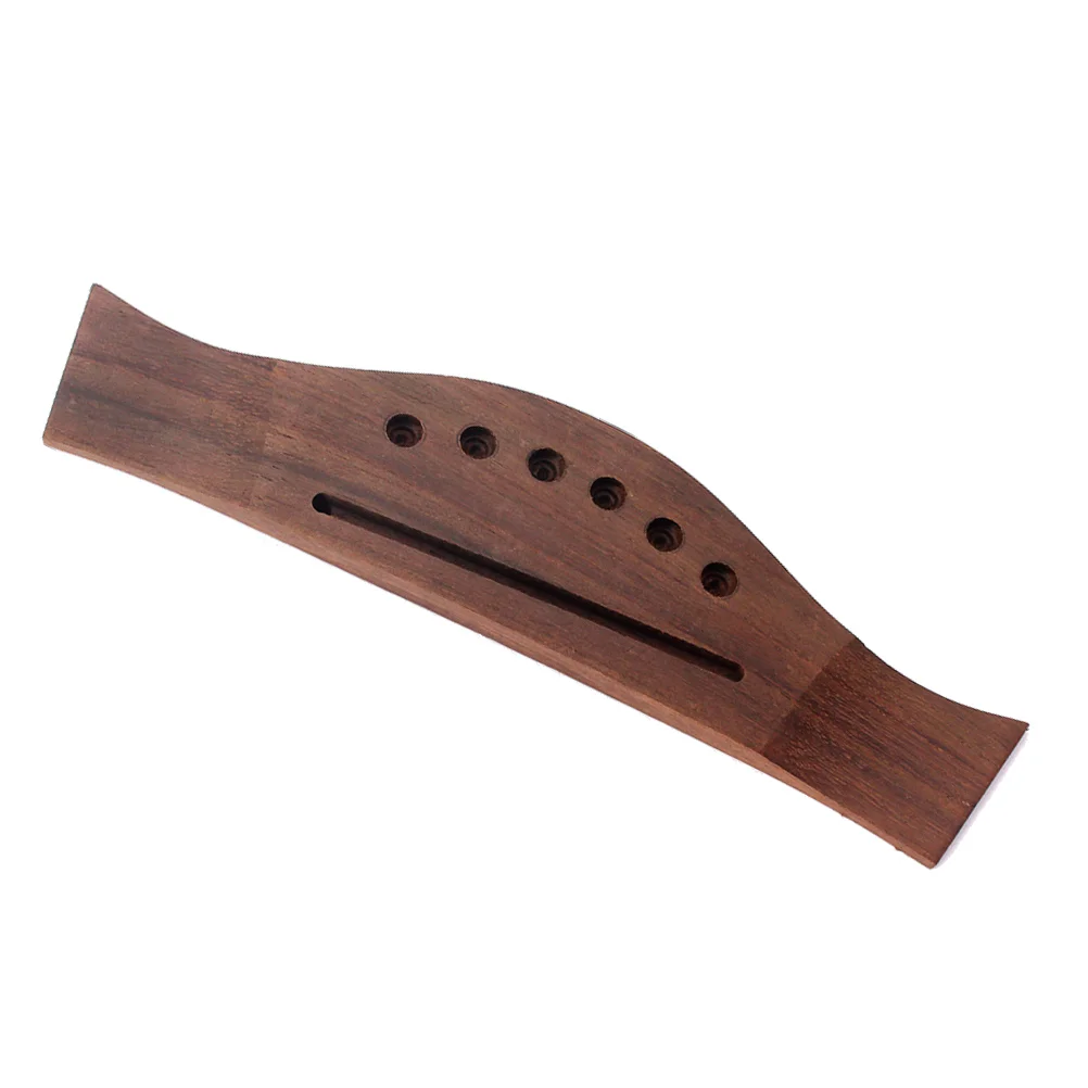 

6 Strings Rosewood Saddle Thru Guitar Bridge Fishtail Shaped for Style Folk Acoustic Guitar Replacement Parts Accessories