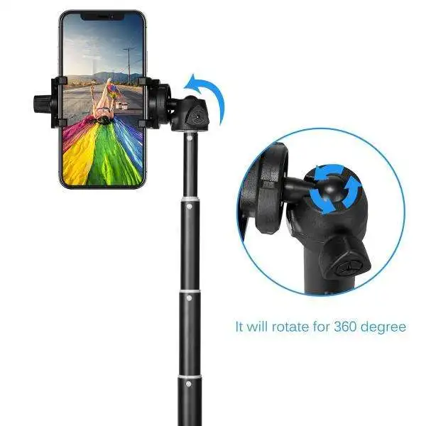 Selfie Stick with Phone Holder Remote Controller Brand 2-in-1 Mini Desktop Tripod for Smartphones