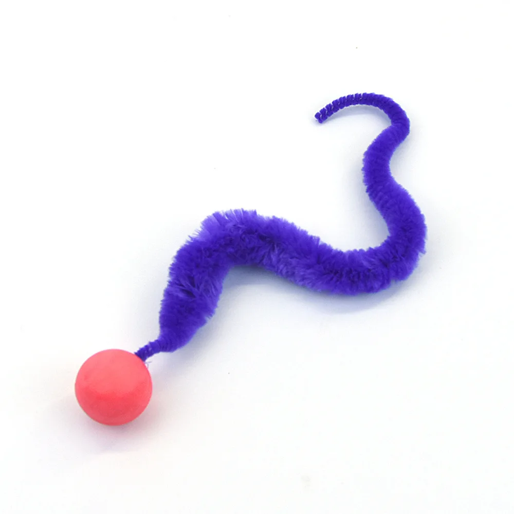 Cat Interactive Toys Tickle Cat Bouncing Ball Pet Supplies kitten Puzzle Teasing Ball Indoor Cat Worm Caterpillar Elastic Toy