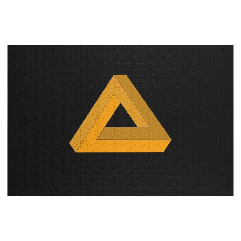 

Orange Penrose Triangle, Impossible Triangle Jigsaw Puzzle Custom Gifts Scale Motors Puzzle