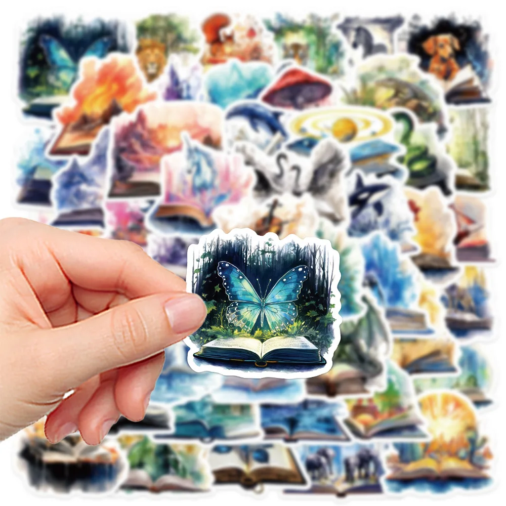 10/50pcs Cute Magic Animals in Book Graffiti Stickers Aesthetic DIY Skateboard Laptop Luggage Waterproof Cool Kid Toy Sticker