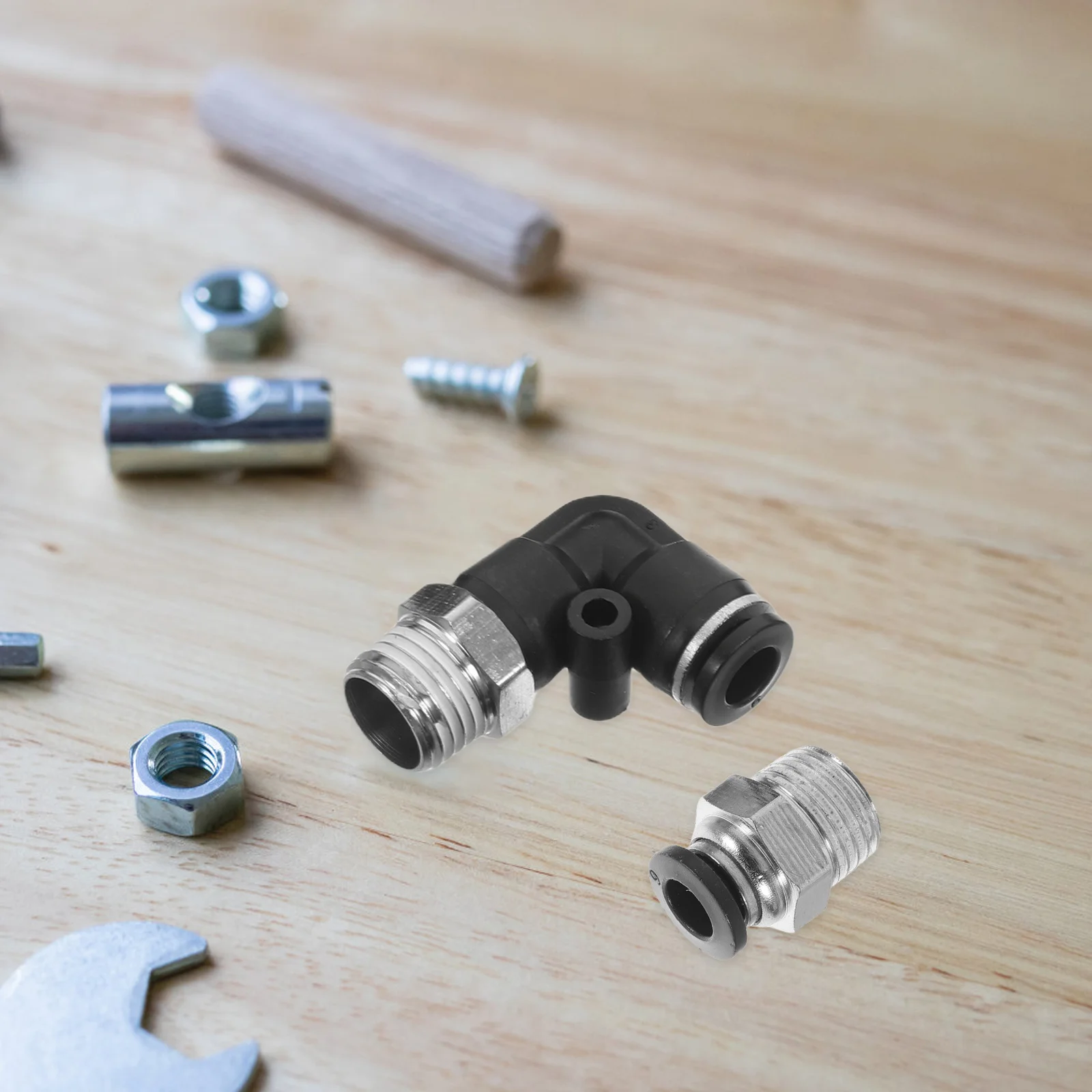 

12Pcs Pneumatic Threaded Air Fittings Push to Connect Quick Connector Straight Hose Fittings Tubing Connectors