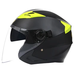 Ultimo casco di sicurezza per Moto ribaltabile a doppia lente Open Face Scooter elettrico Jet Motocross Cascos Para Moto ECE DOT approvato