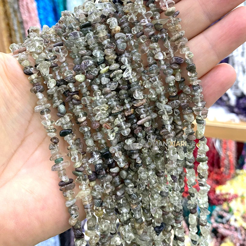 Wholesale 30inch 3-5mm Irregular Natural Stone Colorful Crack Crystal Spacer Beads for Jewelry Making Diy Bracelet Accessories