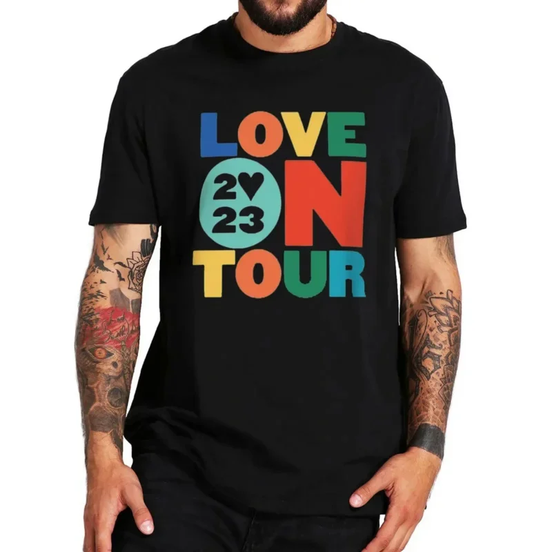 Love On Tour 2024 Retro Harry Style Pop Fans T-shirt EU Summer Casual Top