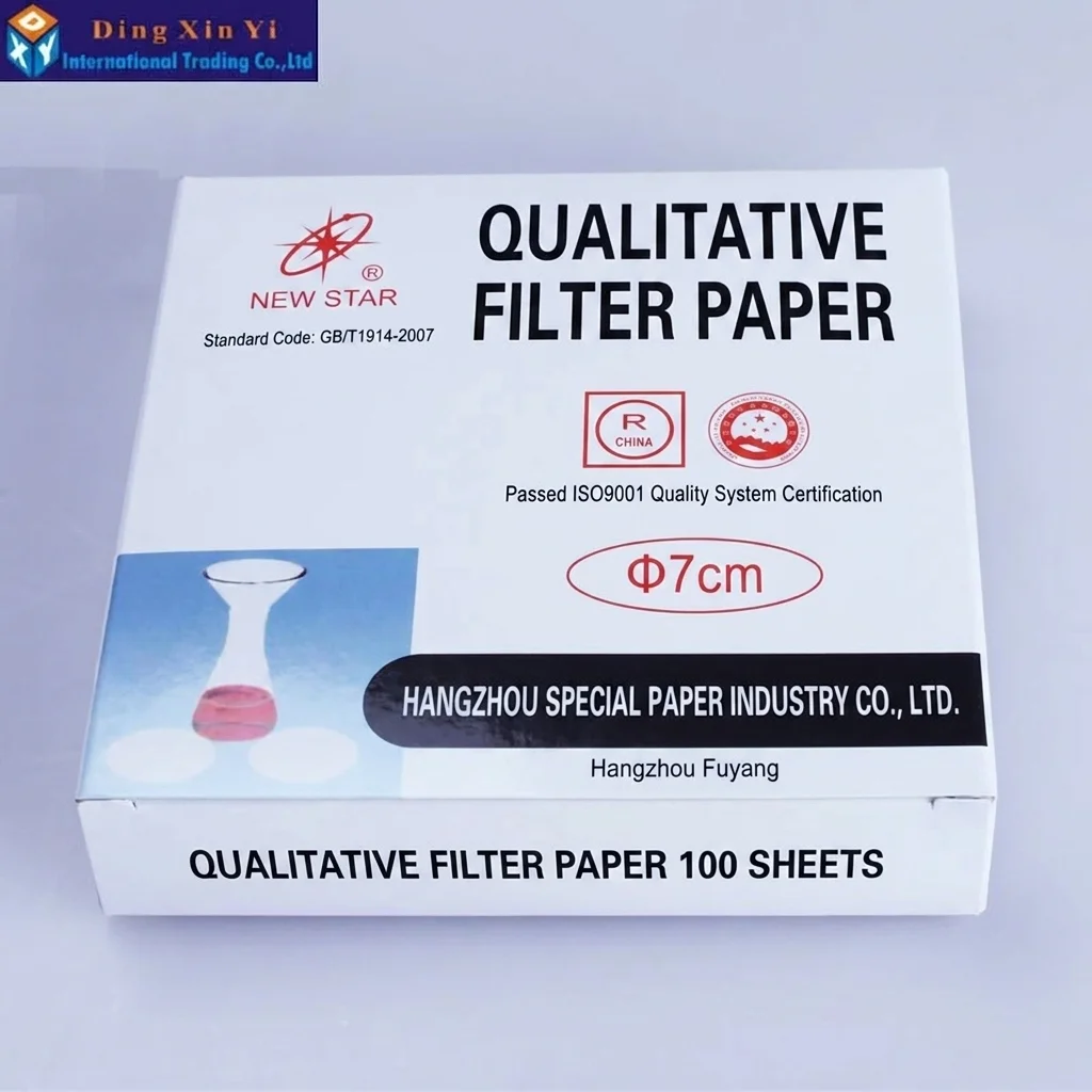 100PCS/bag 7cm Circular Qualitative Filter Paper Laboratory Filter Paper Slow/Medium/Fast Speed Funnel Filter Paper