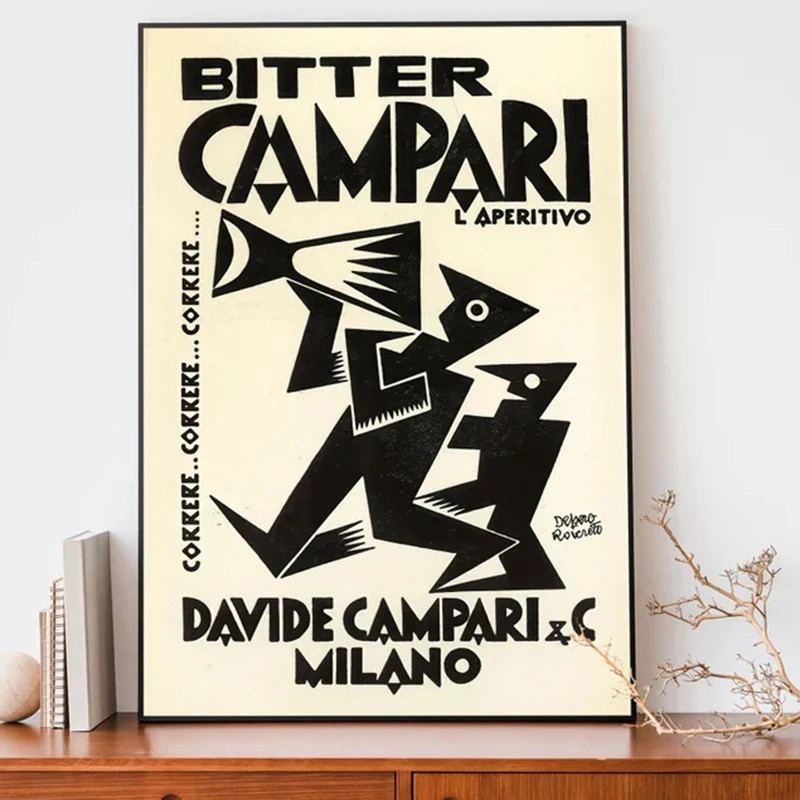 Póster vintage de Campari amargo, impresión francesa Art Nouveau, cartel publicitario retro, cartel genial, decoración moderna para el hogar