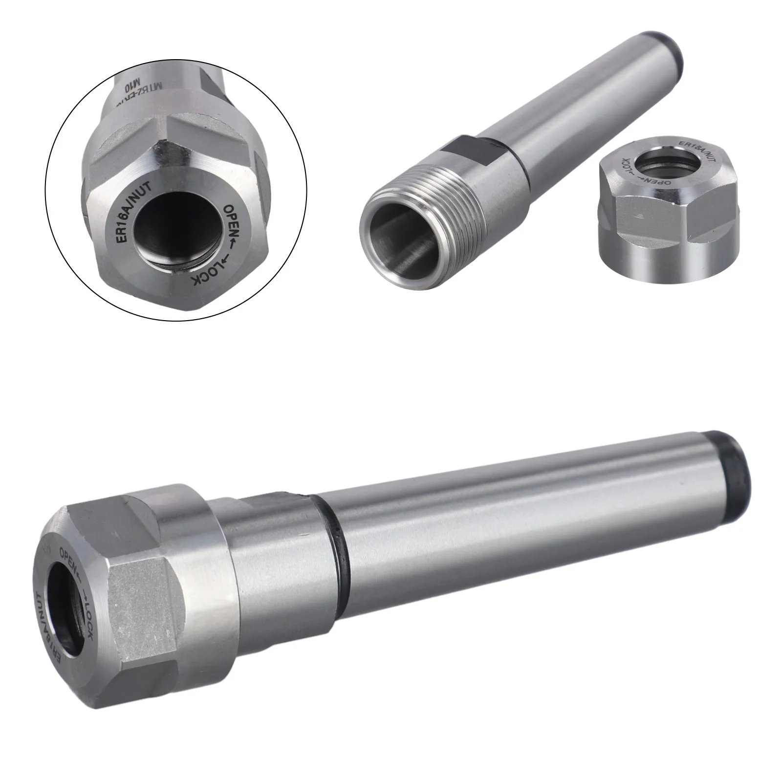 MT2 ER16 Taper Collet Chuck Holder For M10 Thread Carbon Steel Milling For Arbor Adapter CNC Lathe Drilling Machine Tool Accesso