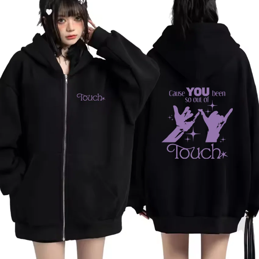 

"Touch" by KATSEYE SIS (Soft is Strong) EP Hoodie Fashion Men Women's Printed Coat Zip Up Jacket kpop Fleece vintage streetwear