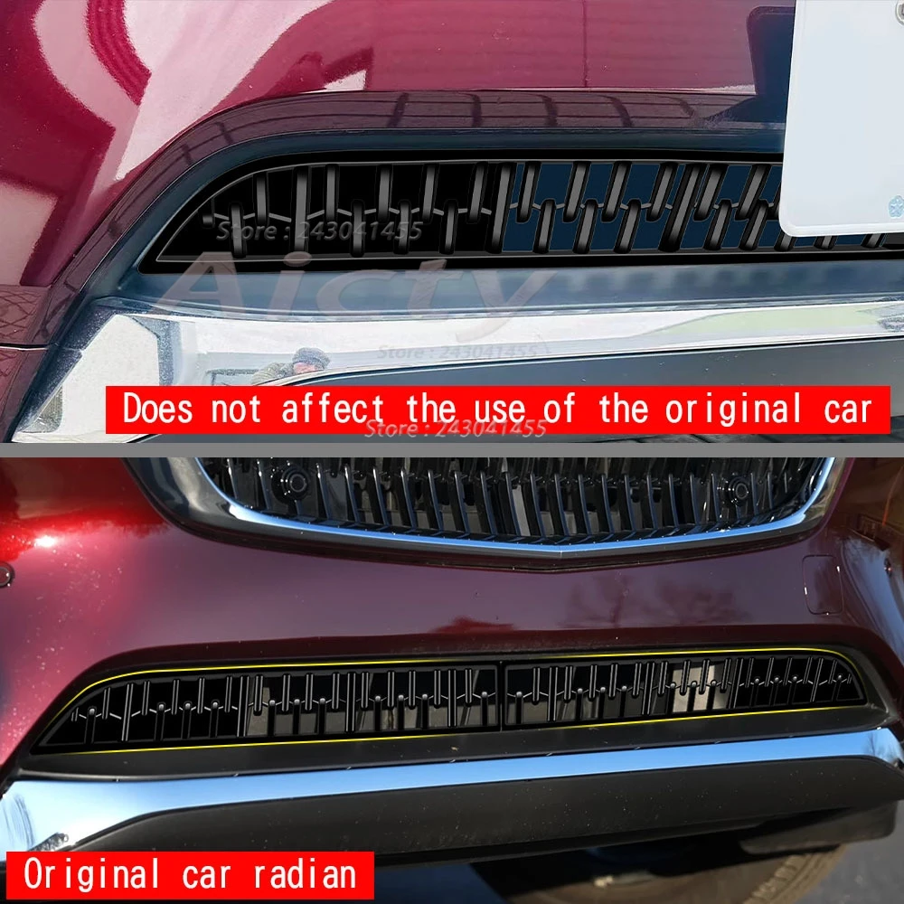 For Mazda Cx90 Cx-90 2024 2025 ABS Black Front Bumper Lower Middle Mesh Grille Grill Decoration Cover Trim Sticker Car Styling