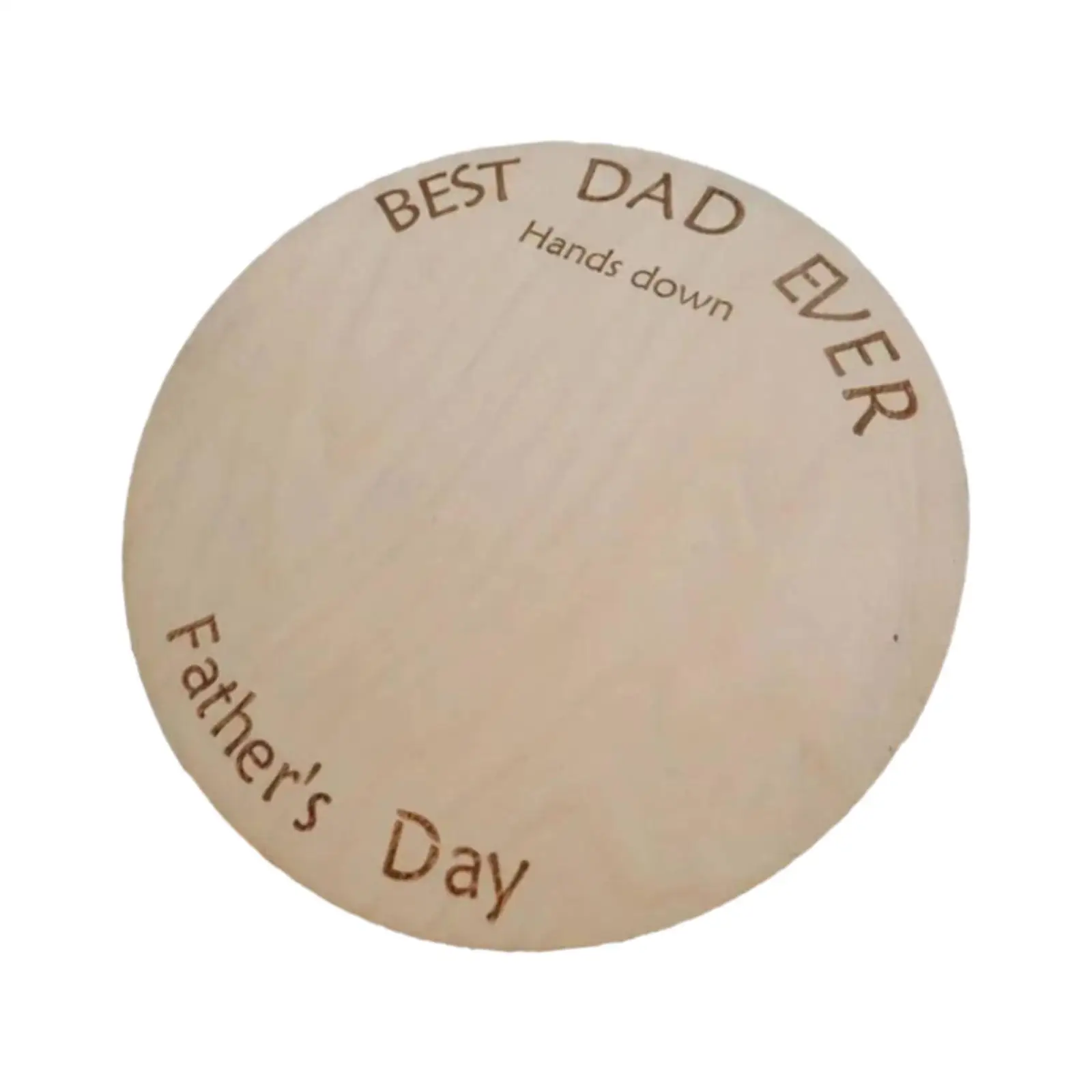 DIY Handprint Wood Sign Round Unfinished Plaque Fathers Day Plaque Home Decor for Gift from Kids