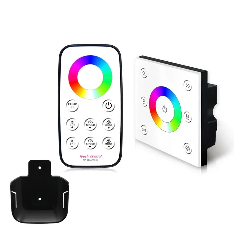 

Wireless Remote Single-Zone RGB Controller T3+P3 dimming color temperature RGB/RGBW control 4096 grey scales per channel