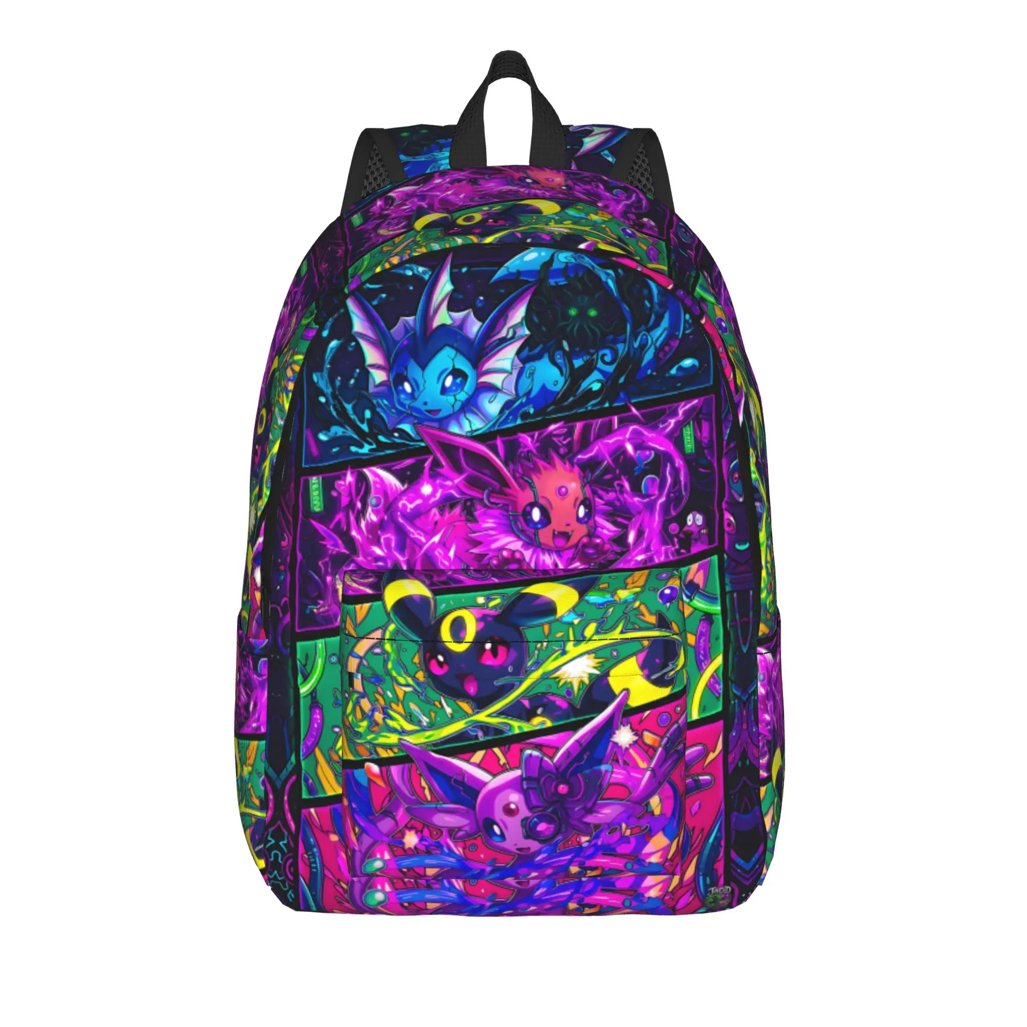 Fashion Pokemon Theme Backpack  Mochilas Vintage For Work Retro Washable Rucksack