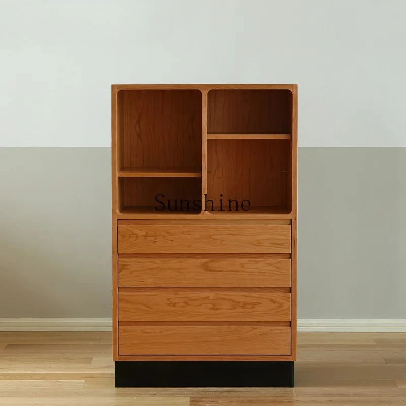 

Floor-to-ceiling bookshelf glass door display cabinet multi-functional locker