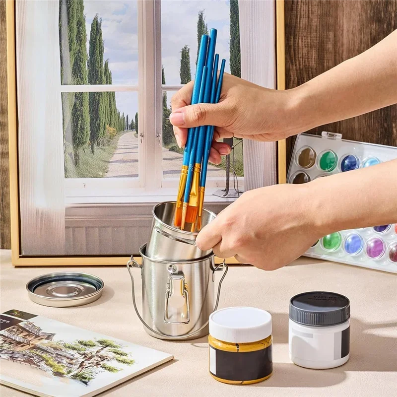 تستخدم لمجموعة منظف الزيت، مع غطاء وفلتر، وحامل فرشاة محمول من الفولاذ المقاوم للصدأ، ومنظف فرشاة الطلاء B84B بقدرة 6.6 أونصة