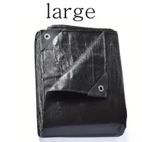 Large Tarp Black Garden 3x5 4x4 5*5 6 8m*8 10 12 15 20 Waterproof Tarpaulin Camp Rain Cover Canopy Sun Shade Sail Awning Tent