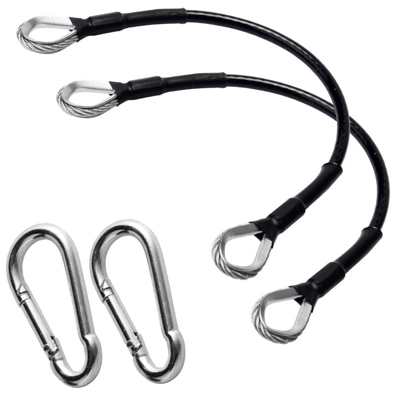 2 Piezas de Cable de Extensión para Gimnasio de 25 cm, Compatible con Accesorios de Gimnasio en Casa Bowflex, para Máquinas de Polea para Dorsal y Tríceps y Extensiones de Piernas