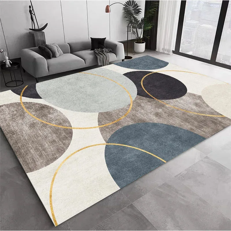 VIKAMA Nordic Modern Minimalist Geometric Rug Non-Slip Rug Suitable For Living Room Sofa Areas, Bedrooms, And Home Decor