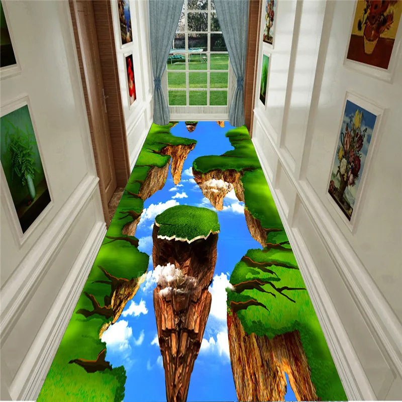 3D Carpet Door Entry Hallway Aisle Long Entrance Living Room Home Stream Carp Rug Office Floor Mats Commercial Hotel Carpets RUG