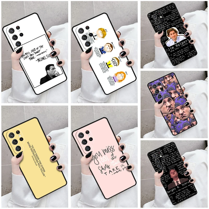 Phone Case For Samsung Galaxy S24 S23 S21fe S22 Ultra Plus Note 10 20 S8 S9 S10 Cover TV The Office Michael Scott