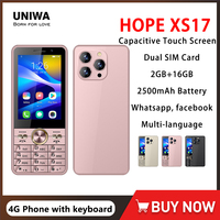 UNIWA HOPE XS17 4G Touch Screen Keypad Phone Android 8.1 Dual SIM Card 3.5 Inch 2GB RAM+16GB ROM 2500mAh Cellphone Whatsapp GPS