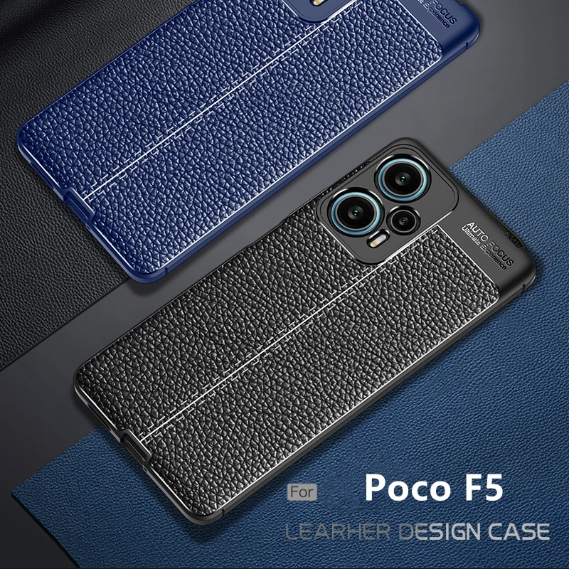 For Poco F5 Case Poco F5 Cover Capas New Phone Bumper Back Armor Shockproof TPU Soft Leather For Fundas Xiaomi Poco F5 F 5 Pro