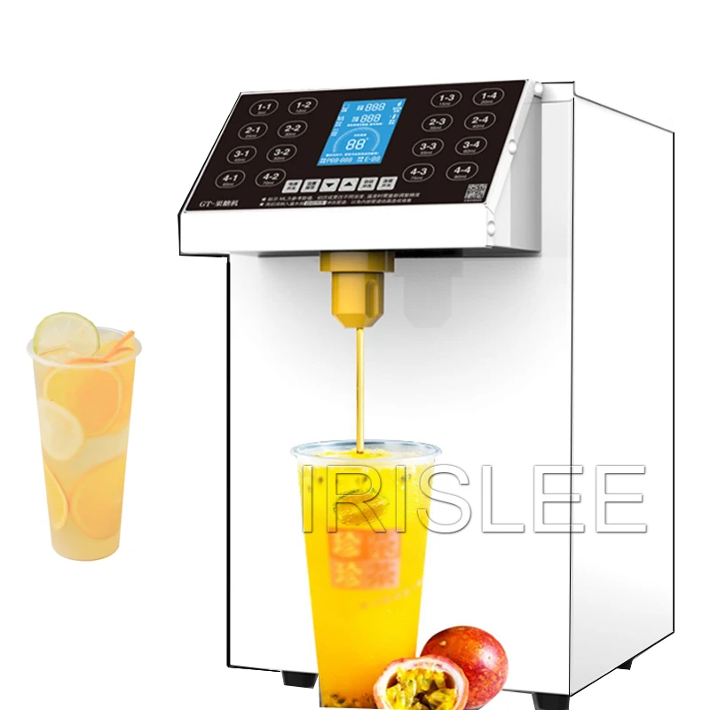 16 Grid Quantitative Fructose Filling Machine Bubble Milk Tea Shop Automatic Electric Syrup Sugar Dispenser Levulose Quantifier