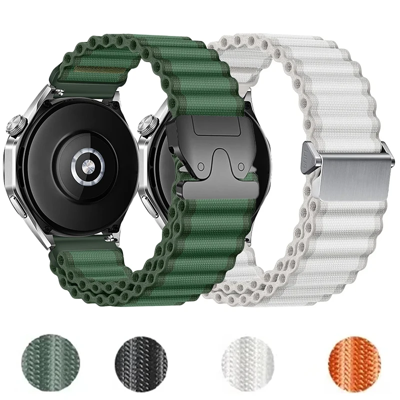 20mm Nylon-Armband für Samsung Watch 6/4 Classic 5Pro 7 6 5 4 40 44mm 22mm Sport-Trail-Armband für Huawei GT6 5Pro GT4