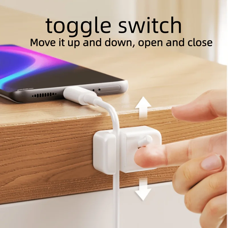 4Pcs Toggle Switch Cable Organizer Clips, Desktop Hooks, Car Data Cord Holder, Charger Plug Fixer, Multi-purpose Wire Manager fo