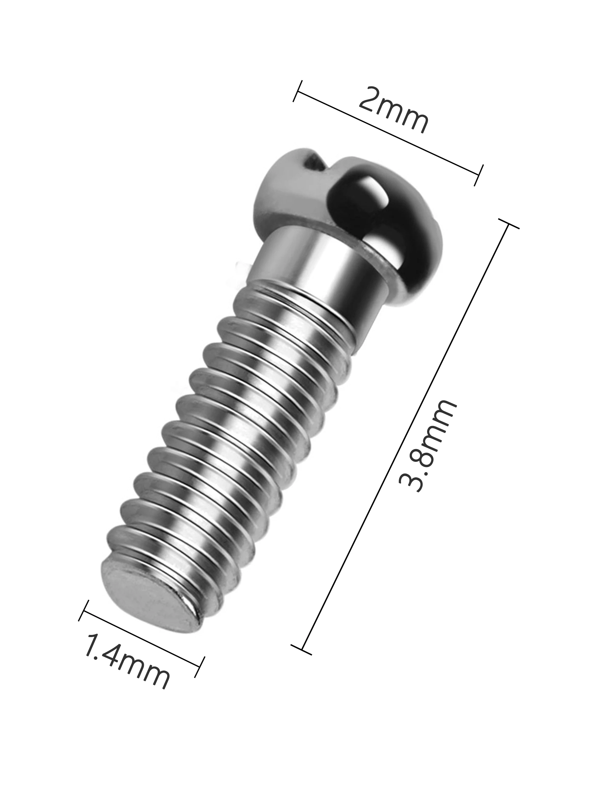 EZReplace Replacement Stainless Steel Flat-Phillips Screws 2.0*1.4*3.8mm for - RayBan RB3445-64/RB3379-64/RB4259-51 Sunglasses